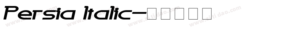 Persia Italic字体转换